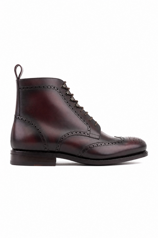 Ambrogio Leather Wingtip Boots-AmbrogioShoes