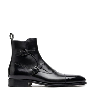 Ambrogio Luca Leather Double Monk-Strap Boot-AmbrogioShoes