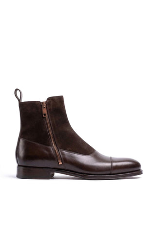 Ambrogio Luca Suede & Leather Double Monk Boot-AmbrogioShoes