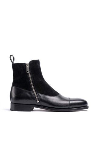 Ambrogio Luca Suede & Leather Double Monk Boot-AmbrogioShoes