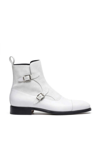 Ambrogio Luca Suede & Leather Double Monk Boot-AmbrogioShoes