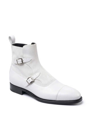 Ambrogio Luca Suede & Leather Double Monk Boot-AmbrogioShoes