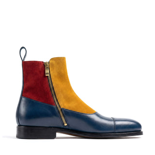 Ambrogio Luca Suede & Leather Double Monk-Strap Boot-AmbrogioShoes