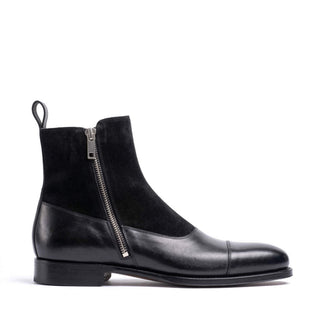 Ambrogio Luca Suede & Leather Double Monk-Strap Boot-AmbrogioShoes