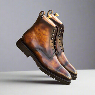 Ambrogio Luxury Fire Patina Leather Jumper Boots (AMB2544)-AmbrogioShoes