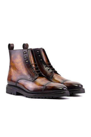 Ambrogio Luxury Fire Patina Leather Jumper Boots (AMB2544)-AmbrogioShoes