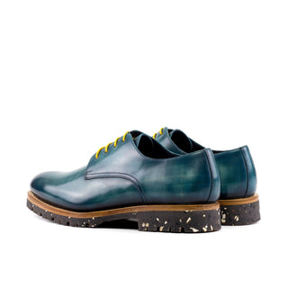 Ambrogio Luxury Turquoise Patina Leather Derby (AMB2536)-AmbrogioShoes