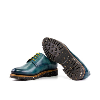 Ambrogio Luxury Turquoise Patina Leather Derby (AMB2536)-AmbrogioShoes