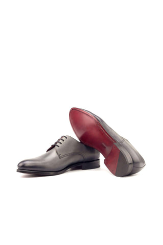 Ambrogio Men's Handmade Custom Made Shoes Gray Leather Derby (AMB1071)-AmbrogioShoes