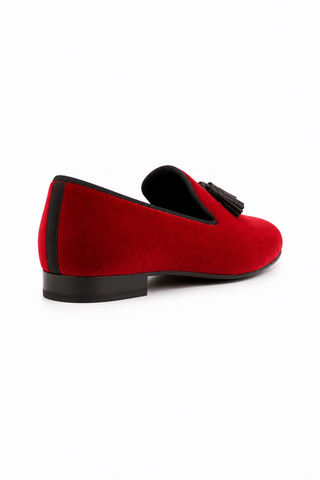 Ambrogio Milano 2 Velvet & Leather Tassel Loafer-AmbrogioShoes