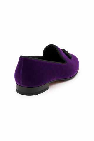 Ambrogio Milano 2 Velvet & Leather Tassel Loafer-AmbrogioShoes