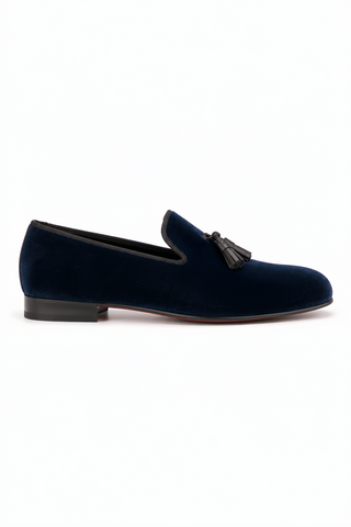 Ambrogio Milano 2 Velvet & Leather Tassel Loafer-AmbrogioShoes