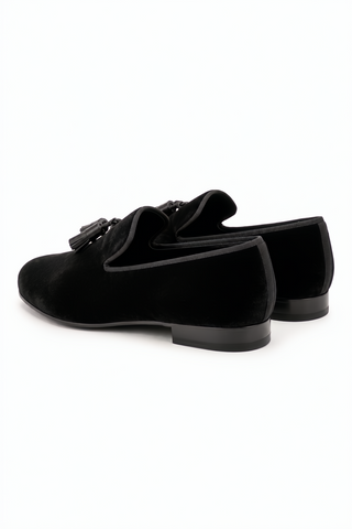 Ambrogio Milano 2 Velvet & Leather Tassel Loafer-AmbrogioShoes