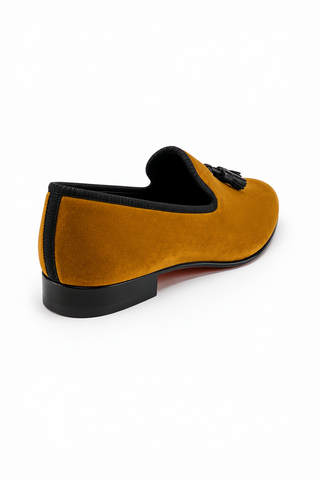 Ambrogio Milano 2 Velvet & Leather Tassel Loafer-AmbrogioShoes