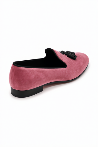 Ambrogio Milano 2 Velvet & Leather Tassel Loafer-AmbrogioShoes