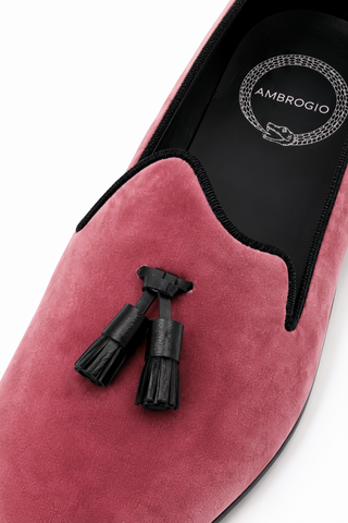 Ambrogio Milano 2 Velvet & Leather Tassel Loafer-AmbrogioShoes