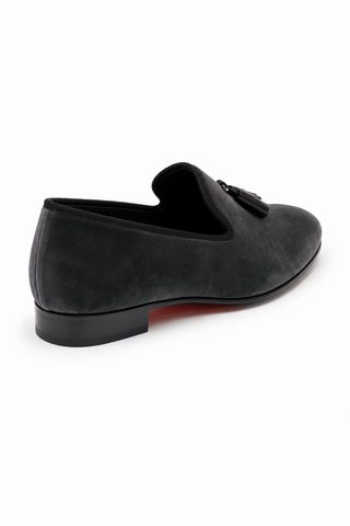 Ambrogio Milano 2 Velvet & Leather Tassel Loafer-AmbrogioShoes