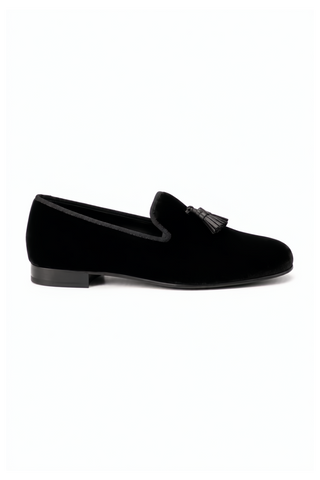 Ambrogio Milano 2 Velvet & Leather Tassel Loafer-AmbrogioShoes