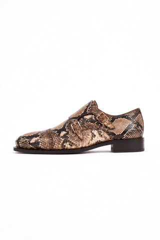 Ambrogio Monk-Straps Python Loafers (MISS1053)-AmbrogioShoes