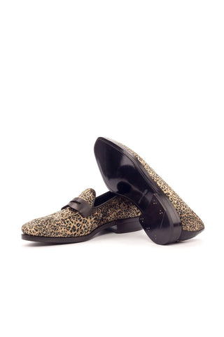 Ambrogio Multi-Color Crocodile Embossed / Fabric / Leather Penny Loafers (AMB1416)-AmbrogioShoes
