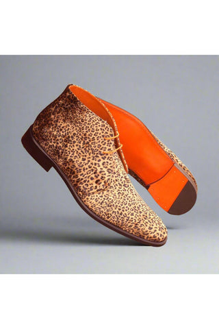 Ambrogio Multi-Color Leopard Sartorial / Suede Chukka Boots (AMB1370)-AmbrogioShoes