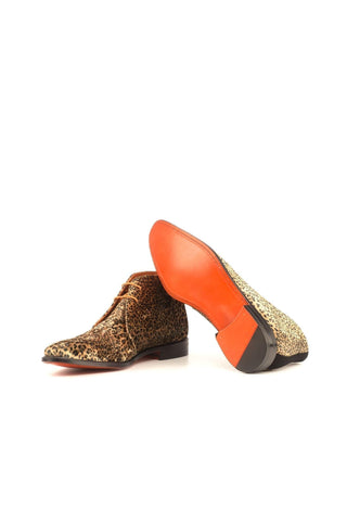 Ambrogio Multi-Color Leopard Sartorial / Suede Chukka Boots (AMB1370)