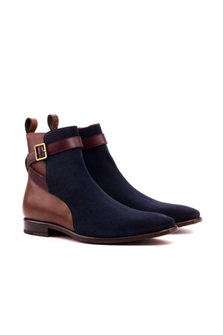 Ambrogio Multi-Color Suede / Leather Jodhpur Boots (AMB1446)-AmbrogioShoes