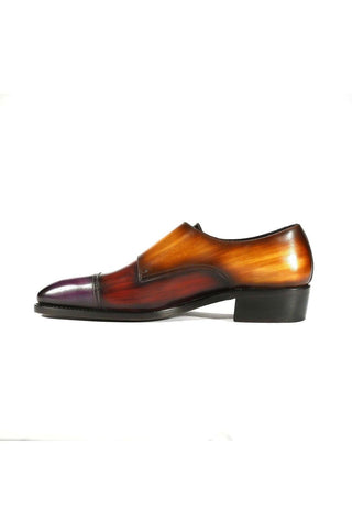 Ambrogio Multi Patina Leather Monk-Straps Luxury Loafers (AMBX1000)