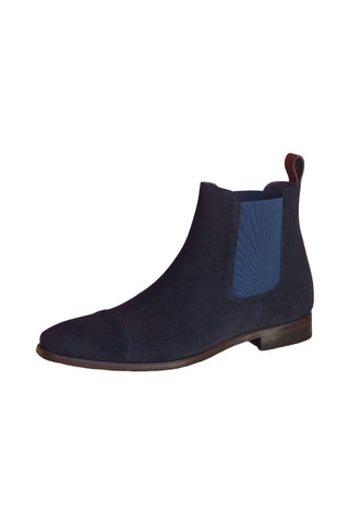 Ambrogio Navy & Burgundy Lux Suede Chelsea Boots (AMB1010)
