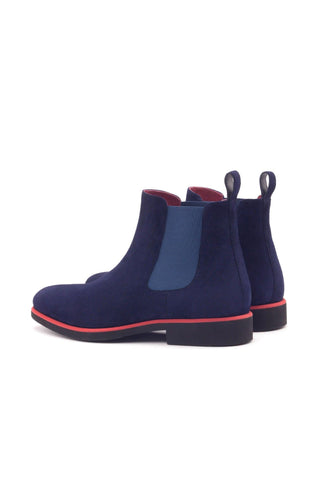 Ambrogio Navy Goat-Skin Suede Chelsea Boots (AMB1019)-AmbrogioShoes