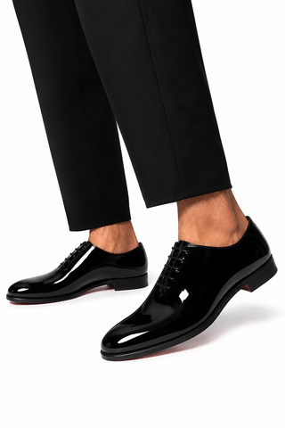 Ambrogio Patent Wholecut Tuxedo Oxford-AmbrogioShoes