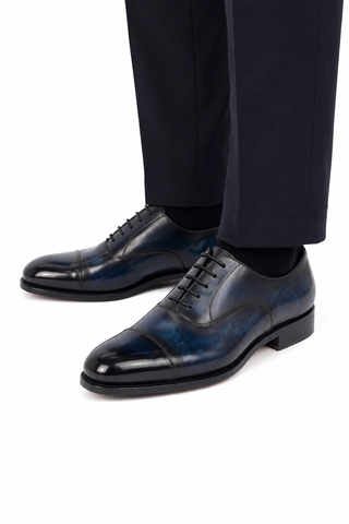 Ambrogio Patina Leather Cap-Toe Oxford-AmbrogioShoes