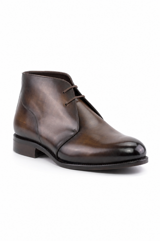 Ambrogio Patina Leather Chukka Boots-AmbrogioShoes