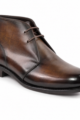 Ambrogio Patina Leather Chukka Boots-AmbrogioShoes