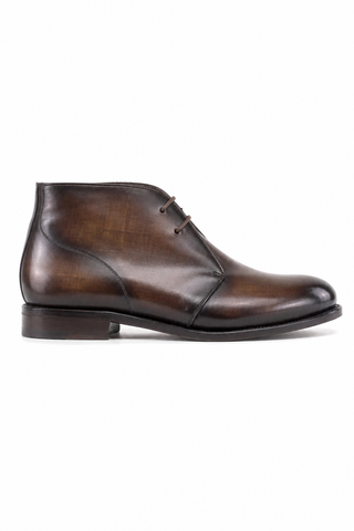 Ambrogio Patina Leather Chukka Boots-AmbrogioShoes
