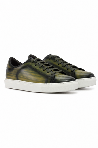 Ambrogio Patina Leather Sneaker-AmbrogioShoes