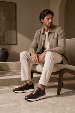 Ambrogio Phillip Leather Sneaker-AmbrogioShoes