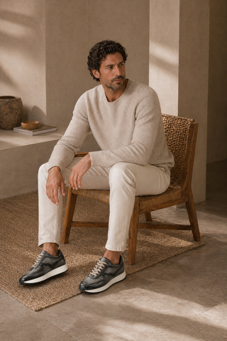 Ambrogio Phillip Leather Sneaker-AmbrogioShoes