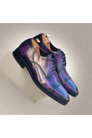 Ambrogio Purple Patina Leather Derby (AMB1465)