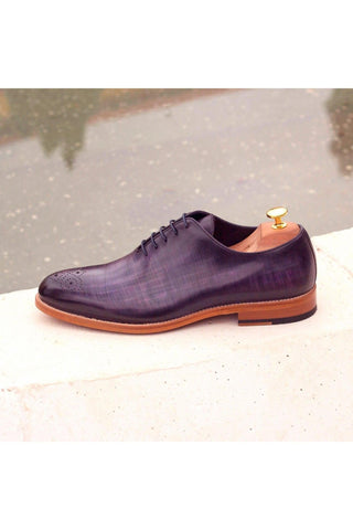 Ambrogio Purple Patina Leather Oxfords (AMB1295)