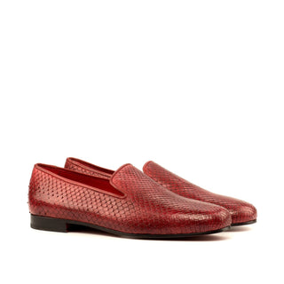 Ambrogio Red Snake-Skin / Leather Wellington Loafers (AMB1353)