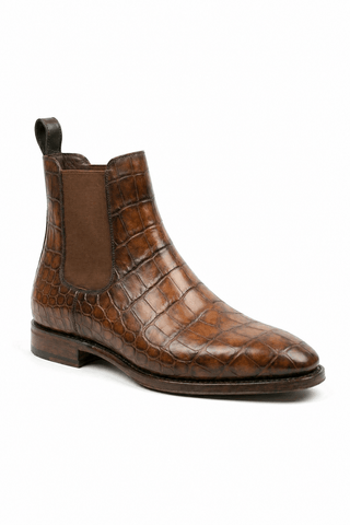 Ambrogio Rovano Embossed Leather Chelsea Boot-AmbrogioShoes