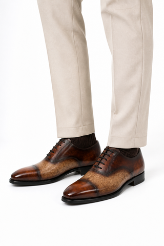 Ambrogio Rovello Leather Oxford-AmbrogioShoes