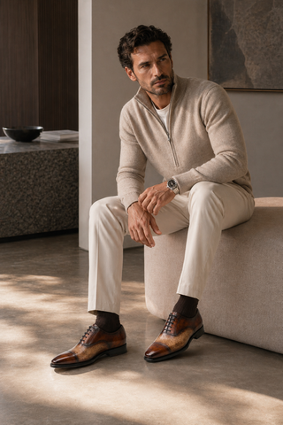 Ambrogio Rovello Leather Oxford-AmbrogioShoes