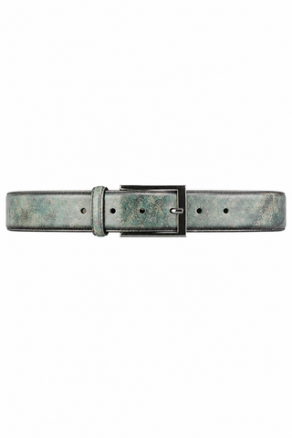 Ambrogio Stone Turquoise Patina Leather Hampton Men's Belt (AMBB1050)-AmbrogioShoes