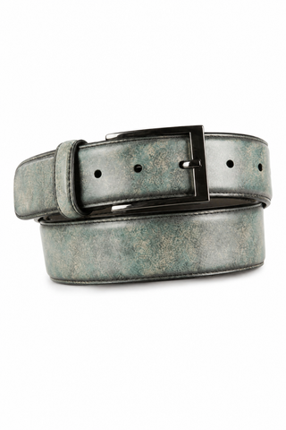 Ambrogio Stone Turquoise Patina Leather Hampton Men's Belt (AMBB1050)-AmbrogioShoes