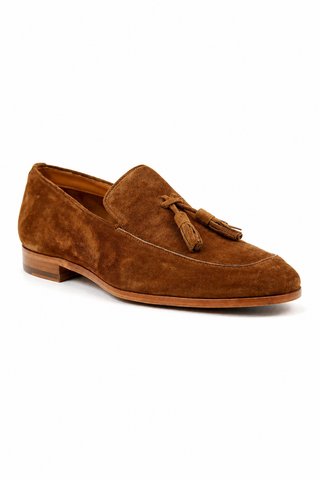 Ambrogio Suede Tassels Loafers (AMZ1002)-AmbrogioShoes