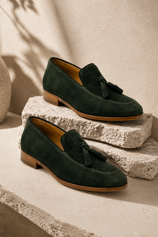 Ambrogio Suede Tassels Loafers (AMZ1002)-AmbrogioShoes