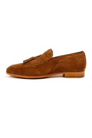 Ambrogio Suede Tassels Loafers (AMZ1002)-AmbrogioShoes