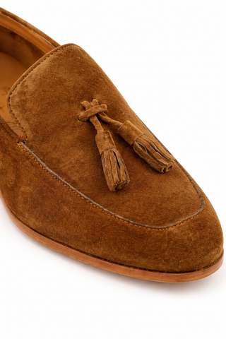 Ambrogio Suede Tassels Loafers (AMZ1002)-AmbrogioShoes